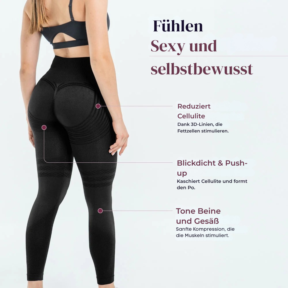 Sveltiva™ ContourFit - 3D-gestrickte Konturleggings mit hohem Bund