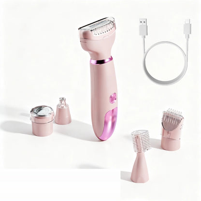 Silkara 5-in-1 roze met alle opzetstukken